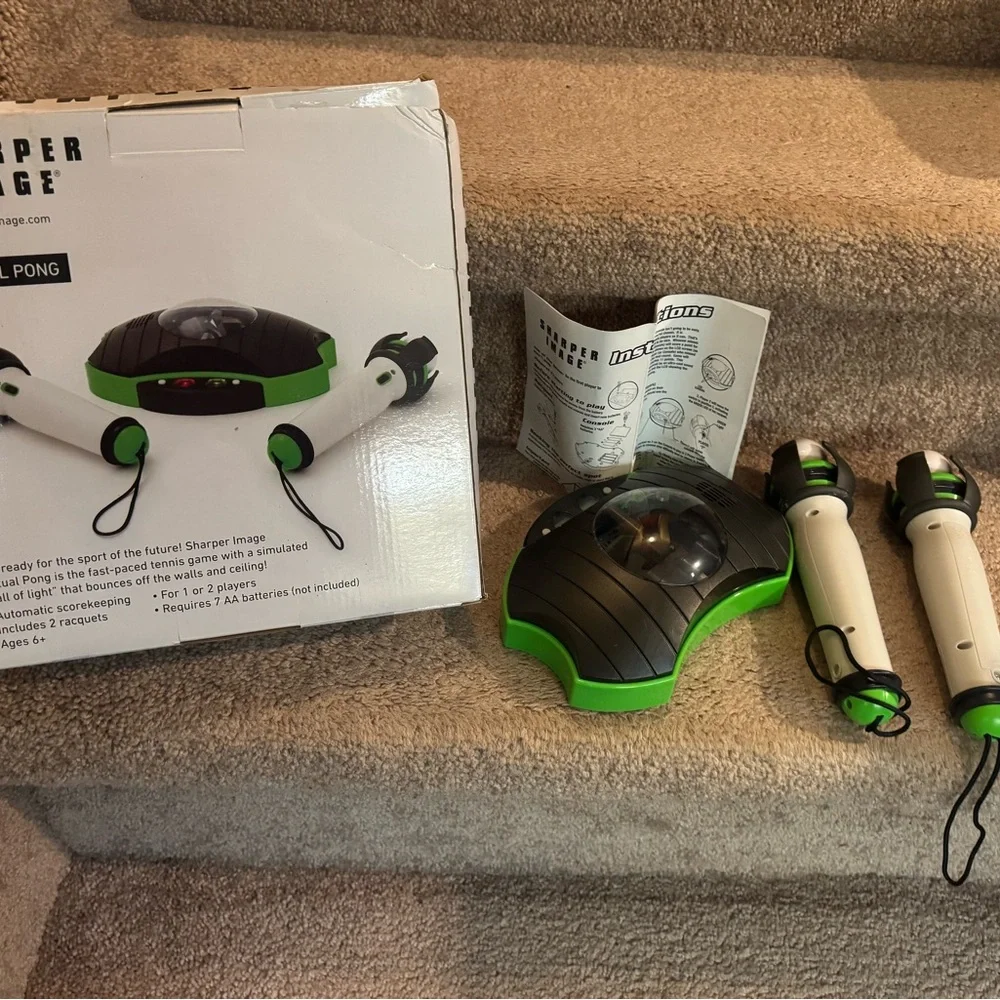 Sharper Image Green and Black Virtual Pong Set